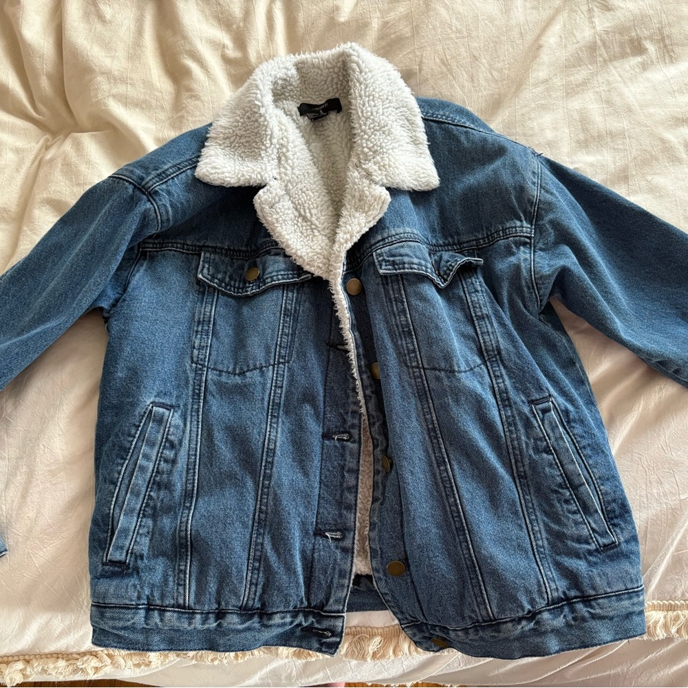 Denim Jacket with Sherpa Lining